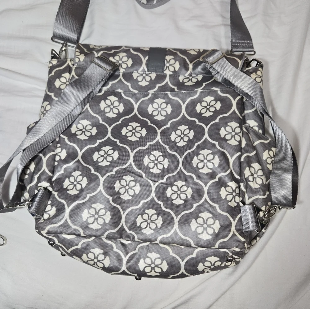 JJ Cole Backpack Diaper Bag, Gray Floret